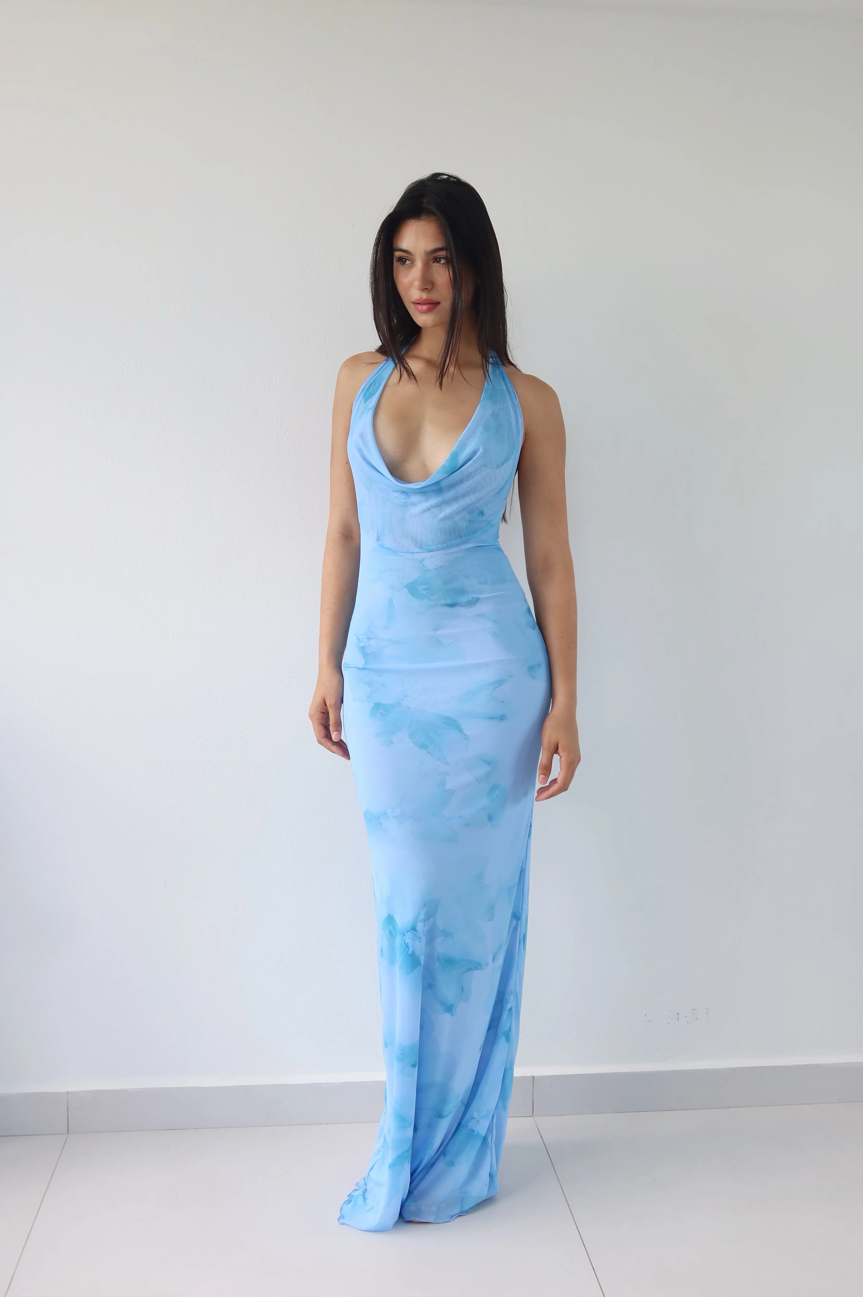 BLUE FLORAL DRESS