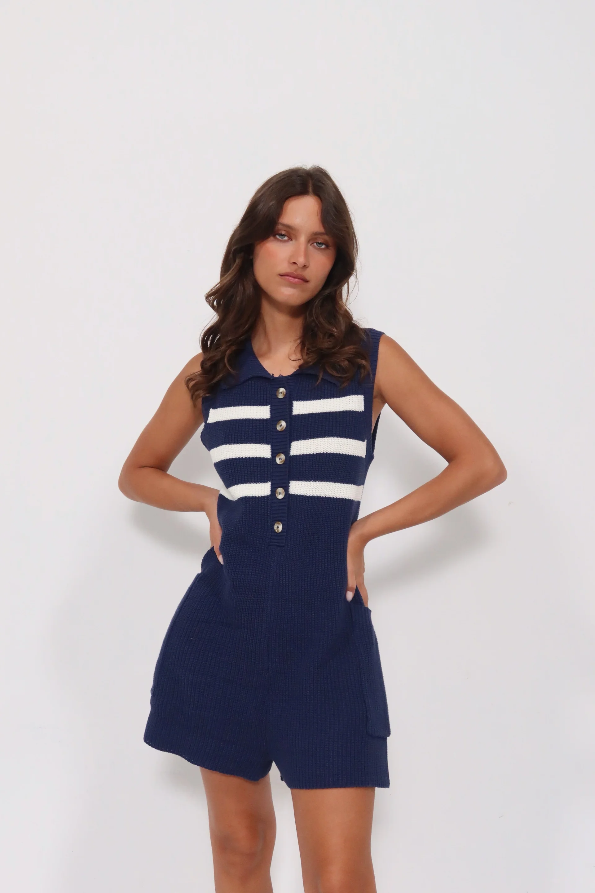 POLO KNIT ROMPER