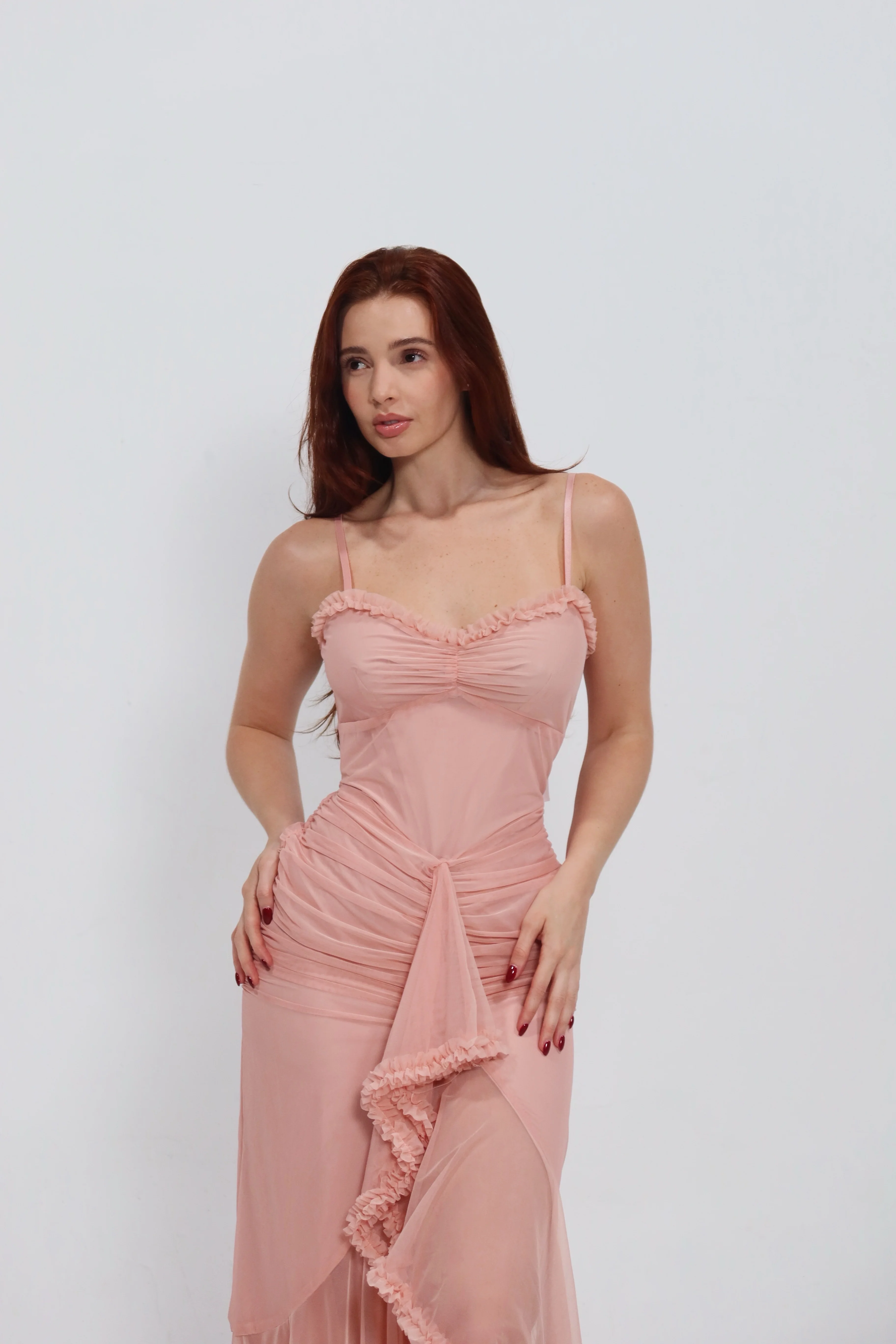 BLUSH RUFFLE DRESS - Image 3